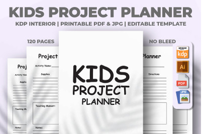 Kids Project Planner KDP Interior