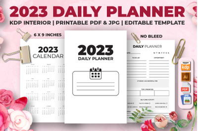 2023 Daily Planner KDP Interior