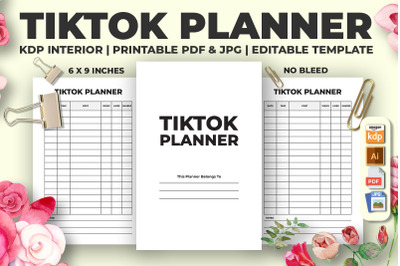 Tiktok Planner KDP Interior