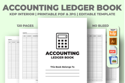 Accounting Ledger Book KDP Interior