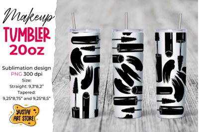 Eyelash Tumbler sublimation template. Woman tumbler design