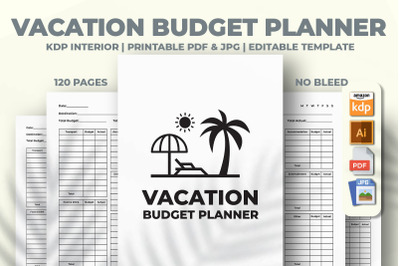 Vacation Budget Planner KDP Interior