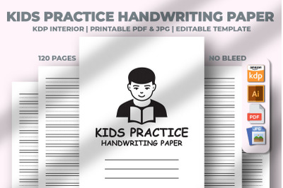 Kids Practice Handwriting Paper KDP Interior