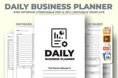 Daily Business Planner KDP Interior