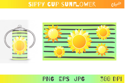 Sippy Cup Sublimation. Sippy Cup Sunflower PNG