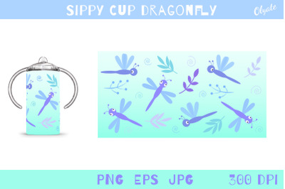 Sippy Cup Sublimation. Sippy Cup Dragonfly. Sippy Cup