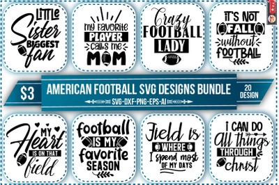 American Football SVG Designs Bundle