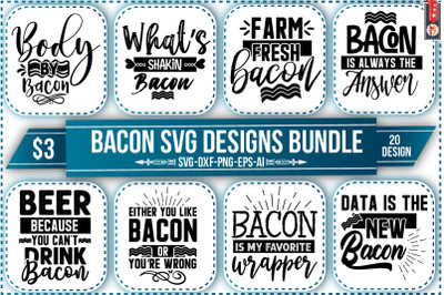 Bacon SVG Designs Bundle