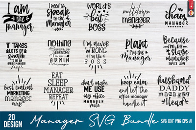 Manager SVG Bundle Designs