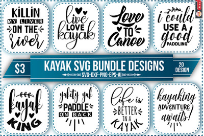 Kayak SVG Bundle Designs