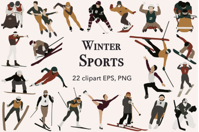 Abstract Winter Sport Athlete