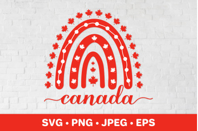 Canada Day SVG. Canadian rainbow