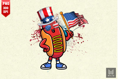 Hotdog Sunglasses American Flag USA