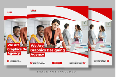 Graphic Designing Agency Social Media Post Design Template