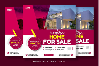 Modern Real Estate Social Media Post Design Template