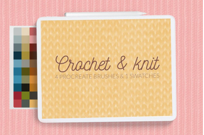 Crochet brushes. Knitted background brush for Procreate