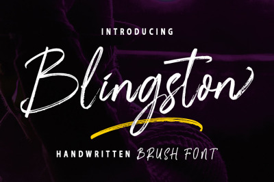 Blingston Brush Font