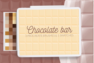 Chocolate bar Procreate background brushes. Cocoa palette
