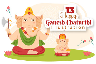 13 Happy Ganesh Chaturthi Illustration