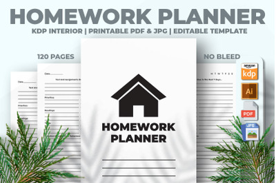 Homework Planner KDP Interior