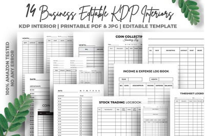 14 Business Editable KDP Interiors