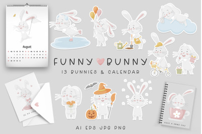 Funny bunny. Calendar 2023