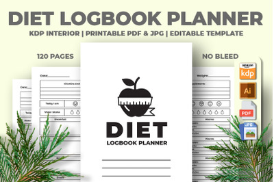 Diet Logbook Planner KDP Interior