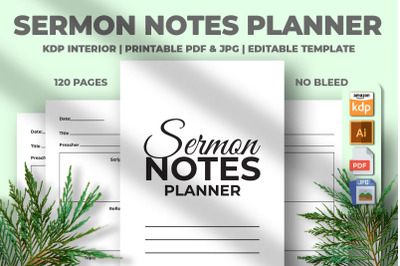 Sermon Notes Planner KDP Interior