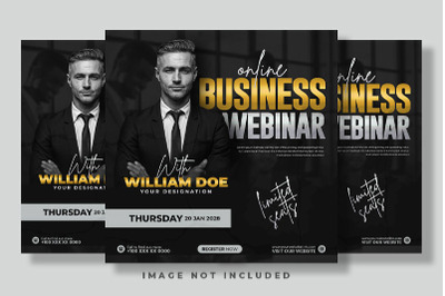 Online Webinar Gold Black Creative Social Media Post