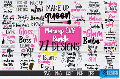 Make Up SVG Bundle | Beauty SVG | Makeup SVG| Funny Quotes SVG v.2