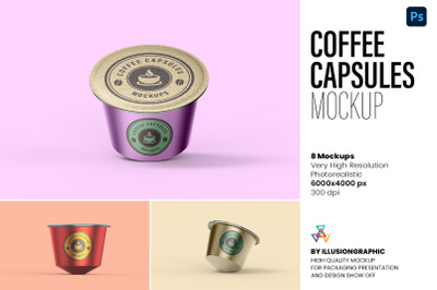 Coffee Capsules Mockups - 8 views