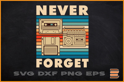 Never Forget Vintage Floppy Disk 80s