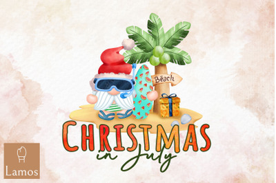 Christmas In July Santa Sulfing Design