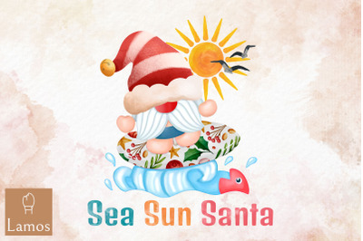 Sea Sun Santa Christmas In July Design