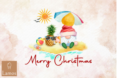 Santa Beach Christmas In July Design