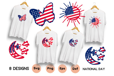 4 Th of July SVG PNG EPS DXF American National day