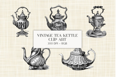 Vintage Tea Kettle Clipart