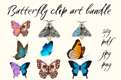 Butterfly Svg Clipart illustration Bundle