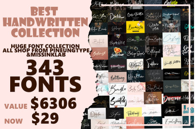 HUGE FONT COLLECTION 343 FONT ALL IN