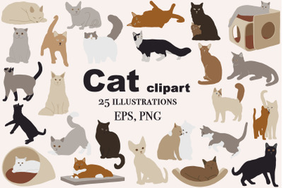 Abstract Cat clipart