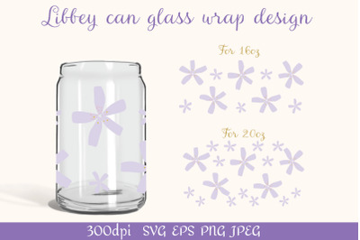 Beer can glass wrap design 16oz | Australian flowers SVG