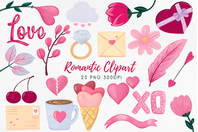 Romantic Love Clipart Illustration 25 PNG