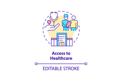 Access to healthcare concept icon