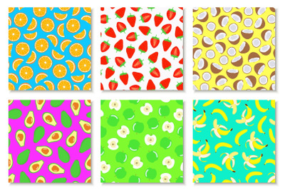 Colorful bright fruits patterns