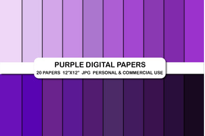 Purple Digital Papers Background set, Purple Violet Patterns