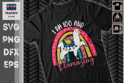 100 Years Old Llama Birthday Llamazing