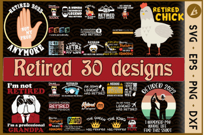 Retire Bundle SVG 30 designs