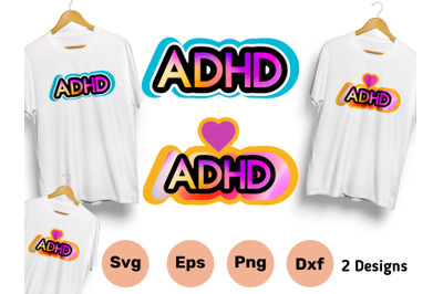 ADHD NEURO 2 Designs Stickers SVG PNG DXF EPS
