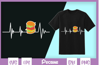 Burger Heartbeat Hamberger Fastfood