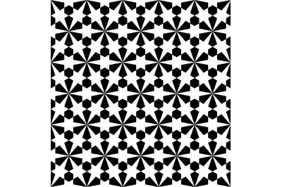 Seamless geometric ornament based on traditional islamic art. Black an